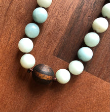 Load image into Gallery viewer, “Hawaiian Island Necklace” - Koa & Amazonite.