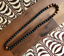 Load image into Gallery viewer, “Hawaiian Island Necklace” Koa & Lava Stone