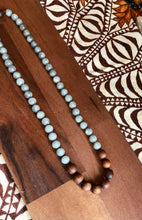 Load image into Gallery viewer, “Hawaiian Island Necklace” Koa & Labradorite.