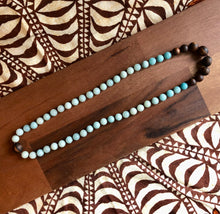 Load image into Gallery viewer, “Hawaiian Island Necklace” - Koa & Amazonite.