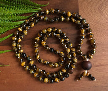 Load image into Gallery viewer, "Enduring Milo" - Tiger Eye Handmade 108 Stone Mala