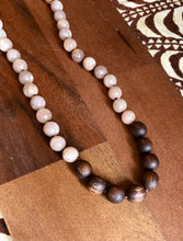Load image into Gallery viewer, “Hawaiian Island Necklace” Koa & Peach Moonstone.