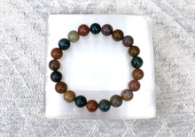 Load image into Gallery viewer, Handmade Natural Stone Bracelet made with Ocean Jasper.
