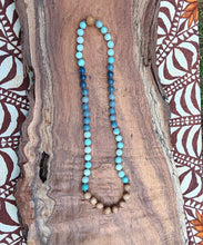 Load image into Gallery viewer, “Hawaiian Island Necklace" - Blue Aventurine, Amazonite and Hawaiian Mango Wood.