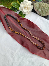 Load image into Gallery viewer, “Hawaiian Island Necklace” - Koa, Peach Moonstone, Tiger Eye, and Lava Stone.