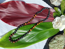 Load image into Gallery viewer, “Hawaiian Island Necklace” - Koa, Tiger Eye, and Lava Stone.
