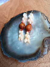 Load image into Gallery viewer, "Handmade Hawaiian Koa & Ni'ihau with Kehelelani Earrings."