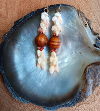 Load image into Gallery viewer, "Handmade Hawaiian Koa & Ni'ihau with Kehelelani Earrings."