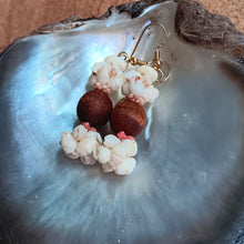 Load image into Gallery viewer, "Handmade Hawaiian Koa & Ni'ihau with Kehelelani Earrings."