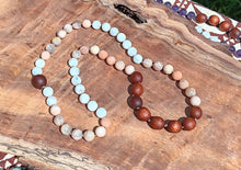 Load image into Gallery viewer, “Hawaiian Island Necklace” - Hawaiian Koa, Moonstone, and Peach Moonstone.