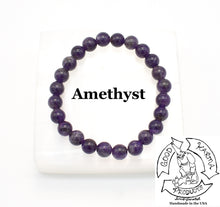 Load image into Gallery viewer, Rainbow Chakra Stone Bracelet Set - 7 Handmade Stone Bracelets