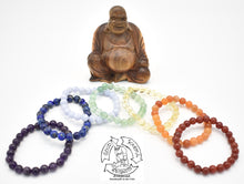 Load image into Gallery viewer, Rainbow Chakra Stone Bracelet Set - 7 Handmade Stone Bracelets
