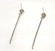 Load image into Gallery viewer, Vintage Sterling Silver Thin Dangly Earrings