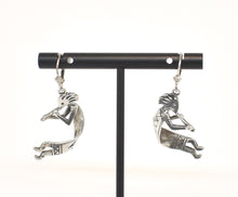 Load image into Gallery viewer, Kokopelli Large Solid Sterling Silver Southwest Earrings