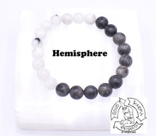 Load image into Gallery viewer, "Grounding Moon" - Moonstone and Larvikite Handmade Stone Bracelet