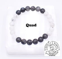 Load image into Gallery viewer, "Grounding Moon" - Moonstone and Larvikite Handmade Stone Bracelet