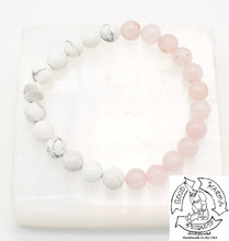 Load image into Gallery viewer, Howlite and Rose Quartz Bracelet