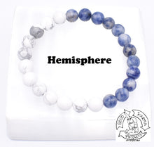 Load image into Gallery viewer, "Calming Balance" Howlite and Sodalite Handmade Stone Bracelet.