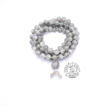 Load image into Gallery viewer, "Green Awakened Dreams" - Green Labradorite Handmade 108 Stone Mala