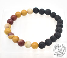 Load image into Gallery viewer, "Strengthening Diffuser" - Mookaite and Lava Stone Bracelet