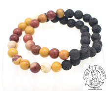 Load image into Gallery viewer, "Strengthening Diffuser" - Mookaite and Lava Stone Bracelet