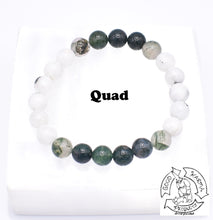 Load image into Gallery viewer, "Abounding Moon" - Moonstone and Moss Agate Handmade Stone Bracelet
