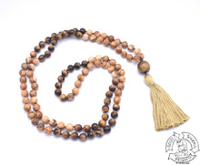 Load image into Gallery viewer, Picture Jasper and Tiger Eye Handmade Mala.