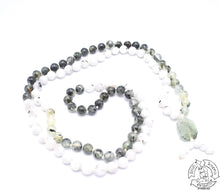 Load image into Gallery viewer, "Healing Moon" - Prehnite, and Moonstone Handmade 108 Stone Mala