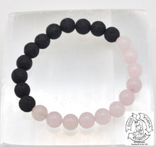 Load image into Gallery viewer, Rose Quartz and Lava Stone Bracelet Diffuser