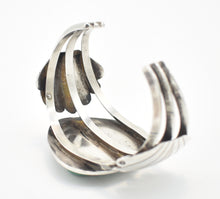 Load image into Gallery viewer, Larger Slab Turquoise and Sterling Silver Southwestern Cuff