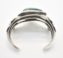 Load image into Gallery viewer, Larger Slab Turquoise and Sterling Silver Southwestern Cuff