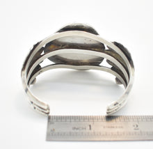 Load image into Gallery viewer, Larger Slab Turquoise and Sterling Silver Southwestern Cuff