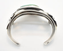 Load image into Gallery viewer, Larger Slab Turquoise and Sterling Silver Southwestern Cuff