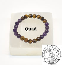 Load image into Gallery viewer, Amethyst and Tiger Eye Bracelet Handmade