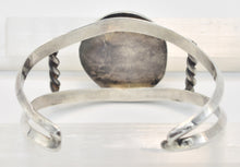 Load image into Gallery viewer, Vintage Green Turquoise Sterling Silver Cuff