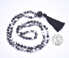 Load image into Gallery viewer, "Yin & Yang"- Zebra Jasper Handmade 108 Stone Japa Mala