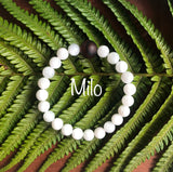 "Nourishing with Hawaiian Wood Bead" - Moonstone Stone Bracelet with Hawaiian Wood Bead