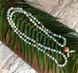 "Soothing Mango" - Matte Amazonite Handmade 108 Stone Japa Mala