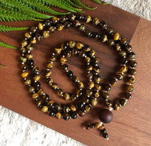 Load image into Gallery viewer, &quot;Enduring Milo&quot; - Tiger Eye Handmade 108 Stone Mala
