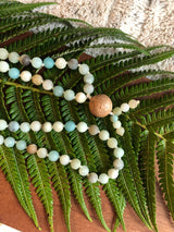 "Soothing Mango" - Matte Amazonite Handmade 108 Stone Japa Mala