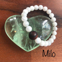 Load image into Gallery viewer, &quot;Nourishing with Hawaiian Wood Bead&quot; - Moonstone Stone Bracelet with Hawaiian Wood Bead
