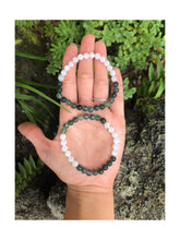Load image into Gallery viewer, 6mm Moonstone and Moss Agate Handmade Bracelet
