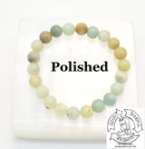 Polished Amazonite Stone Stretchy Bracelet