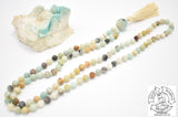 Polished Amazonite Handmade Mala