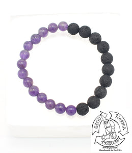 Lava Stone and Amethyst Bracelet Diffuser
