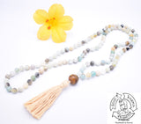 "Soothing"- Polished Amazonite Handmade 108 Stone Mala
