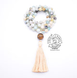 "Soothing"- Polished Amazonite Handmade 108 Stone Mala