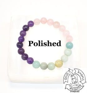"Soothing Healing Love" - Amazonite, Amethyst, and Rose Quartz Stone Bracelet