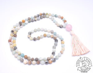 "Soothing"- Matte Amazonite Handmade 108 Stone Mala