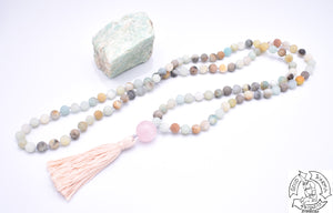 "Soothing"- Matte Amazonite Handmade 108 Stone Mala